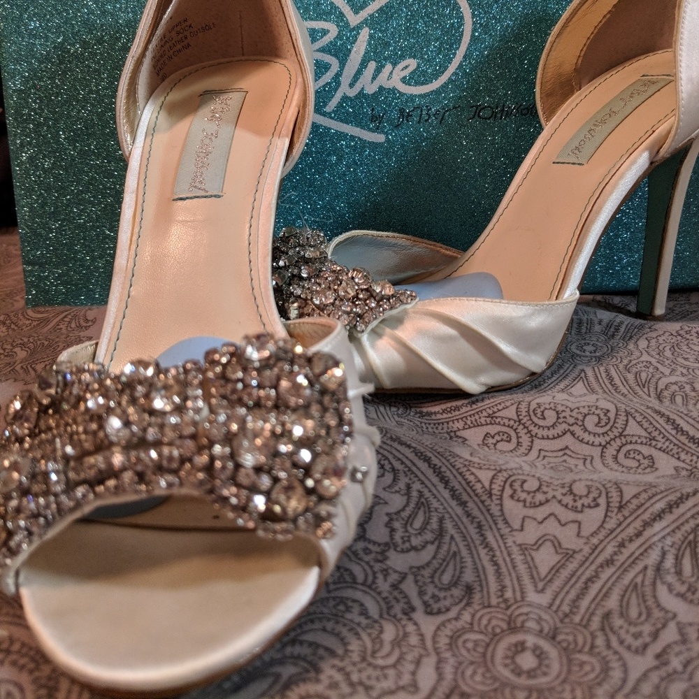 Blue by Betsy Johnson wedding shoes